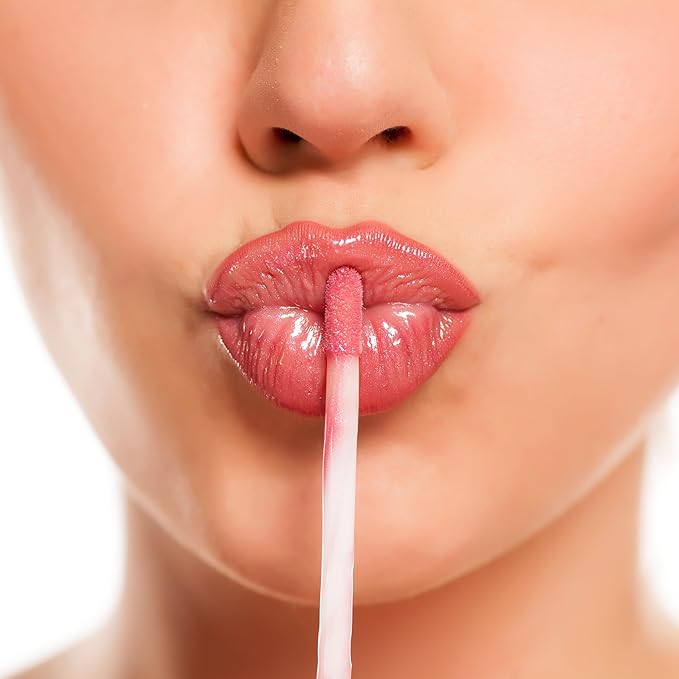 Nicole Miller New York Beauty Concept 15-Piece Lip Gloss Set - Luminous Shades Lip Gloss Set - Beauty in Clear Bottles, 0.07 Fl oz Each