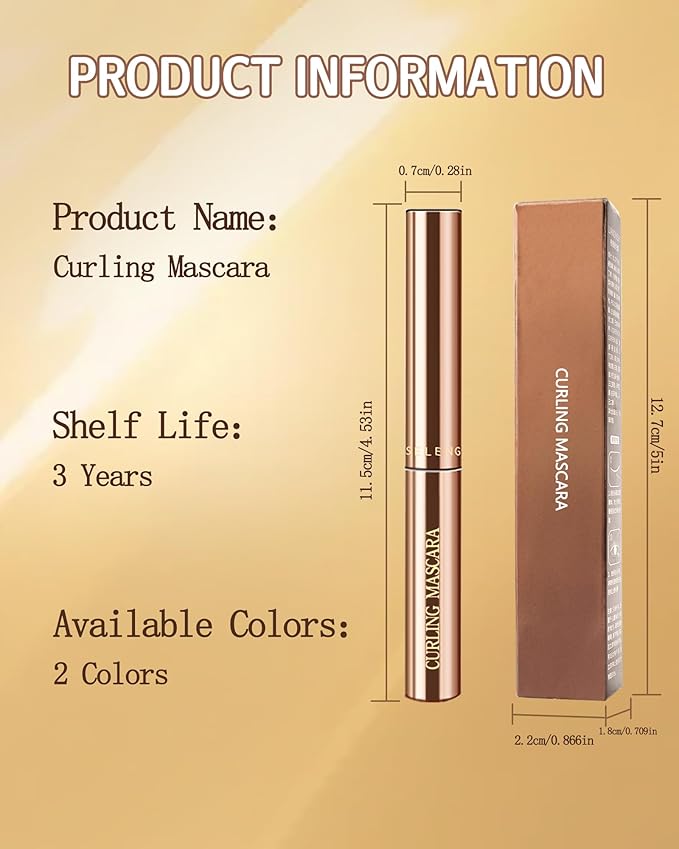 Slim Brush Mascara for Mature Older Women 60 Plus Set,2 Pcs Black Volume and Length Waterproof No Smudge Eyelashes, Lengthening Tube Hypoallergenic Straight Thinning Mascara, for Sensitive Eyes Makeup