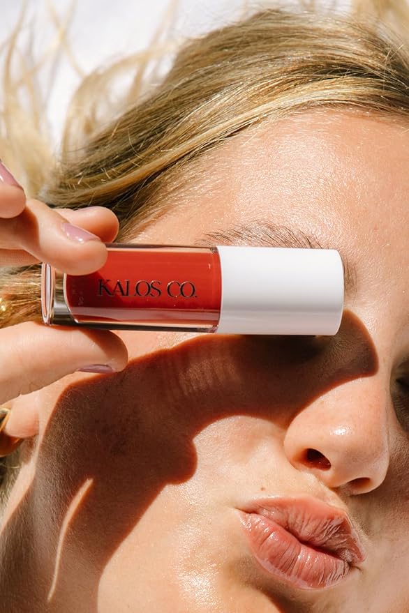 Tinted Lip Oil with Tallow & Lanolin – Hydrating Balm-Gloss Hybrid with Cherry Seed Oil & Castor Oil – Natural Mineral Pigments, Nourishing Moisture, Non-Sticky Shine (5 Shades) (Blossom)