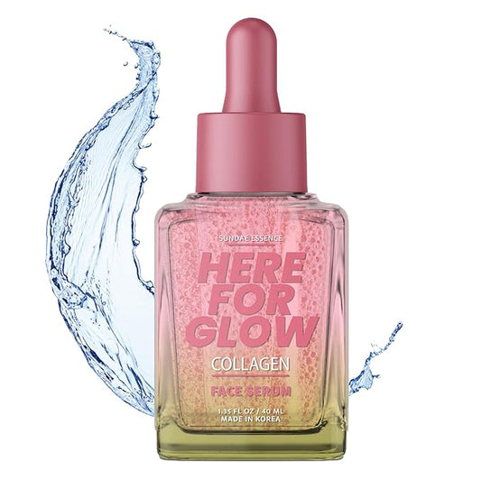 Collagen Face Serum - Dermatologist Tested, Anti-Aging, Korean Skin Care, Hydrates & Improves Elasticity - Strengthens Skin’s Barrier, Retains Water - Vegan, Paraben-Free, 1.35 Fl. Oz