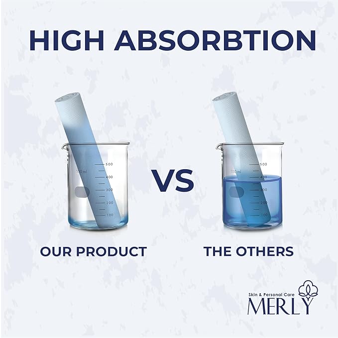 Merly™ Disposable Face Towels, Facial Wipes Towelettes Disposable, Towels Cloth For Cleaning Face, 10"x12", 50 Counts, 1 pack, Ultra-Soft, Super Absorbent, Biodegradable