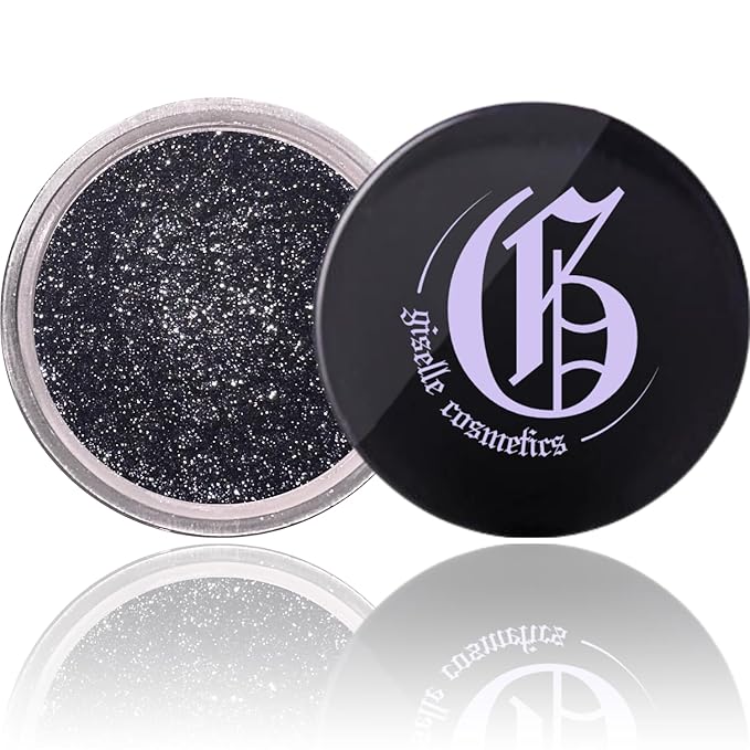 Diamond Dust Loose Powder Eyeshadow - Non Toxic, Organic Mineral Eye Shadow Palette with Shimmer, Glitter & Iridescent Shades - Moondust, Grey, Black & Light Grey Pigments