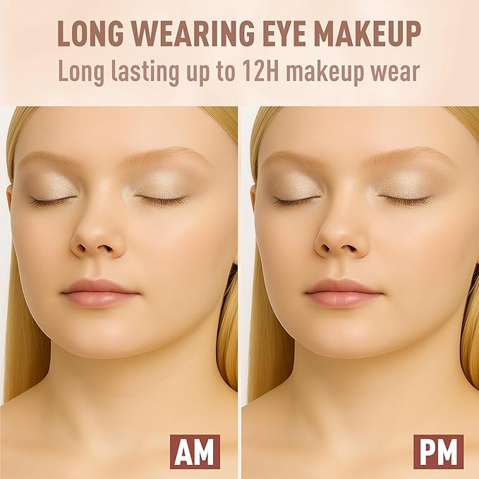 FV Cream Shimmer Eyeshadow Stick，Long Lasting & Waterproof, Multi-Use & High Pigment Eyeshadow Makeup Stick, Pearl Shimmer