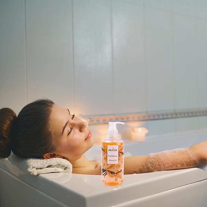 Luxury Spa Gifts for Women – 8 Pc Vanilla Scented Bath and Body Set with Bubble Bath, Lotion & More – Luxury Self Care Kit for Wife, Mom, Girlfriend, Birthday Gifts for Women by Draizee