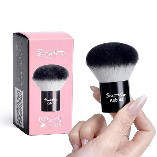Bueart Design Kabuki Face Makeup Brush Setting Powder Brush Foundation Cream Blush Blending Brush M1