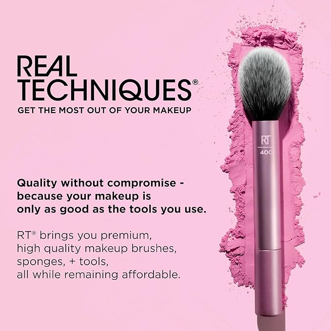 Real Techniques 11 Piece Travel Fantasy Mini Brush Set, Travel Size Makeup Brushes For Foundation Eyeshadow, Powder, Blush, Contour, & Concealer, Makeup Bag Included, Gift Set, Cruelty-Free