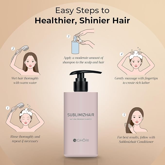 Sublimizhair Korean Herbal Shampoo for Dry & Damaged Hair | Hanbang Formula with Ginseng, Licorice & Tea Extracts | Gentle Scalp Cleansing | pH Balanced Shampoo | 300 ml / 10.1 fl oz