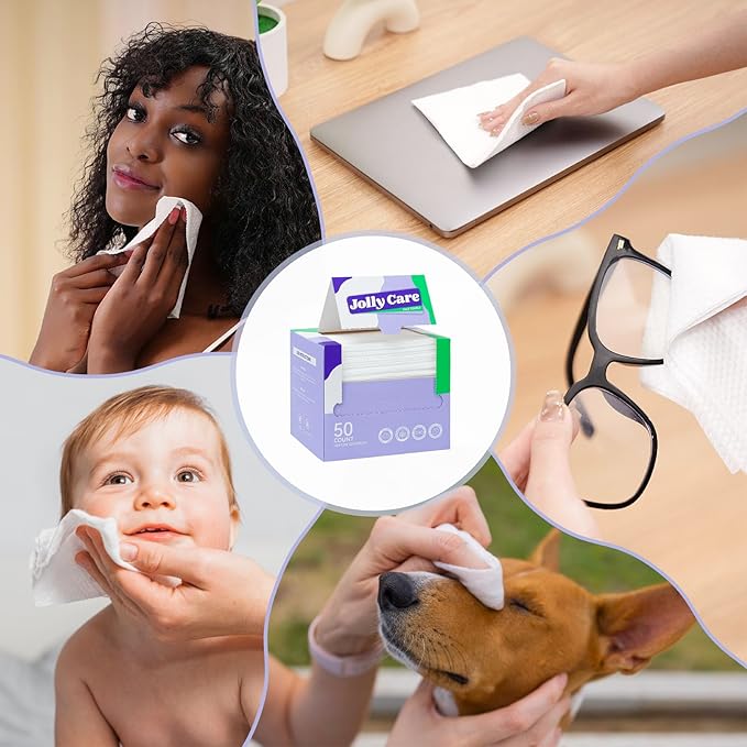 Disposable Face Towels, 10"×12" XL Face Towelette Disposable, Soft Makeup Remover Dry Wipes, Thick Facial Tissue for Women Cleansing, Skin Care, 50 Count (1 Pack)