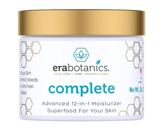Era Organics Face Moisturizer Cream - Advanced 12-In-1 Rejuvenating Formula With Superfood Complex Manuka Honey, Hyaluronic Acid, Hemp Oil - Anti Aging Wrinkle Defense For Women or Men - 2oz