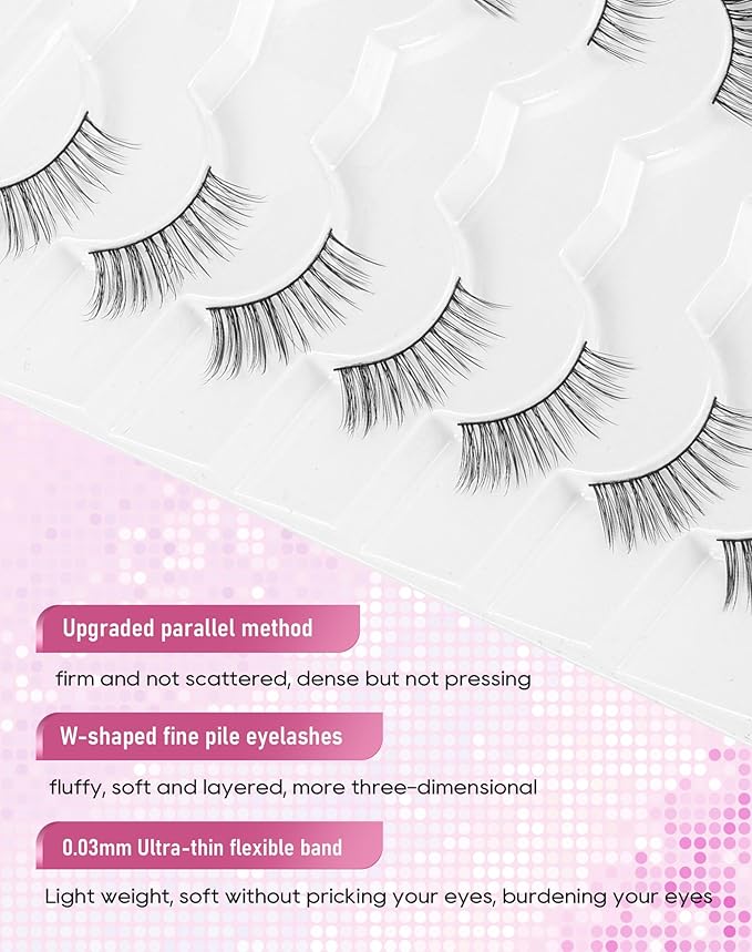 Half Lashes Natural Half Eyelashes Wispy Corner Lashes HE-47