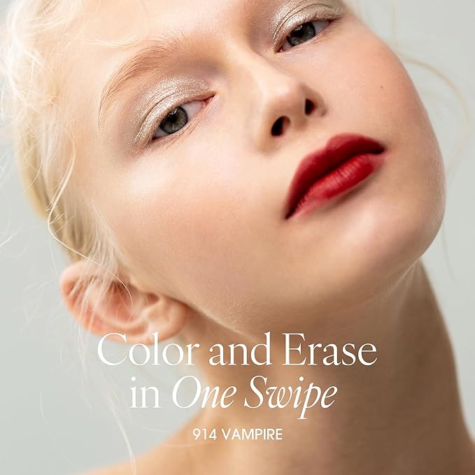 PLAT LIPS 914 VAMPIRE, Lip & Cheek, Lightweight, Naturally Dewy+ Glowy Finish, Blendable & Buildable Formula (1.2g, 0.003 oz.)