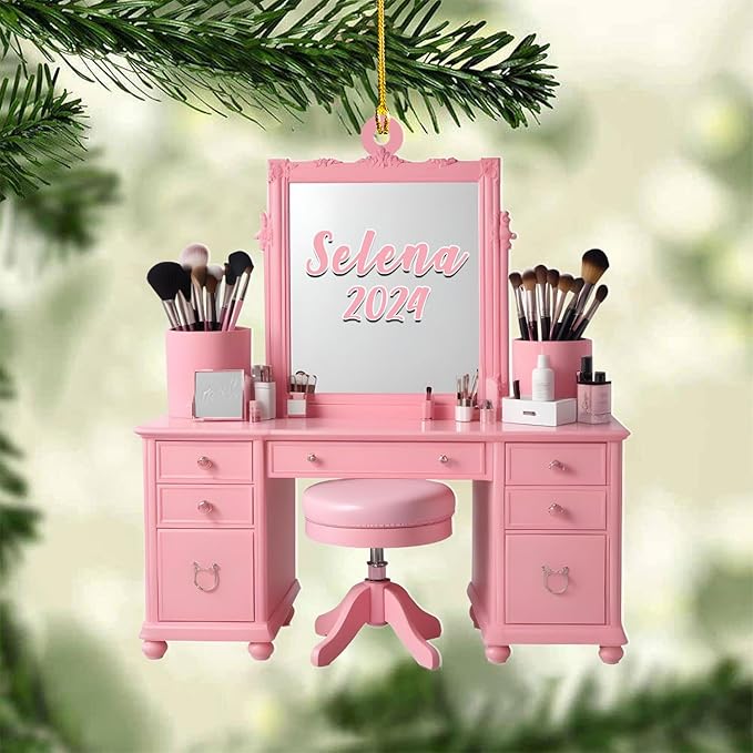 Personalized Makeup Tools Christmas Ornament 2024, Makeup Box Christmas Ornament Gift for Makeup Artist, Christmas Tree Decor for Makeup Shop, Gift for New Makeup Coworkers (MKH11)