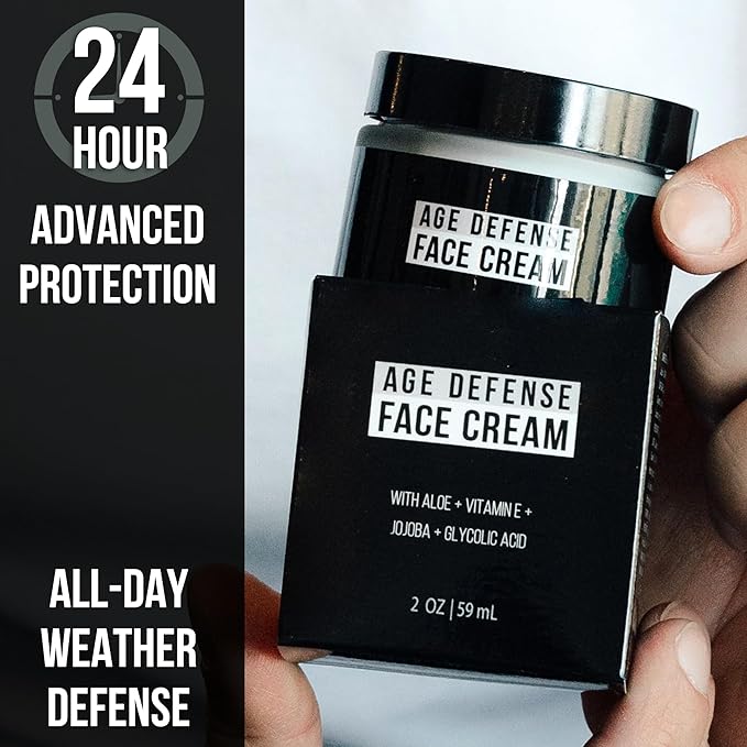 RUGGED & DAPPER - Mens Face Cream with Hyaluronic Acid - Ultra-Hydrating Mens Anti Aging Face Cream- 24 Hour Protection - 4 Month Supply - USA Made