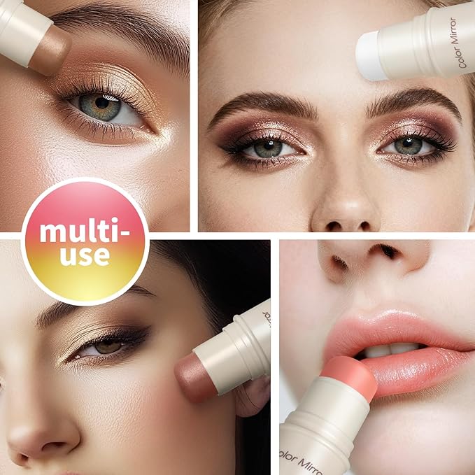 Multi-Use Makeup Stick - Blush, Lipstick, Eyeshadow & Highlighter For All Skin, Buildable Color, Long-Lasting, Lightweight, Natural Soft Finish(18 Fuji Apple Matte), 0.158 oz