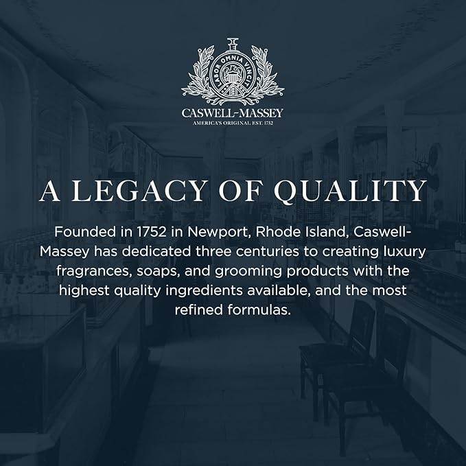 Caswell-Massey Newport Men’s Bar Soap, Sophisticated Marine Scent, Moisturizing Natural Body Wash for Bath, Face & Hands, Triple-Milled with Essential Oils, Plant-Based & Cruelty-Free, 5.8 oz