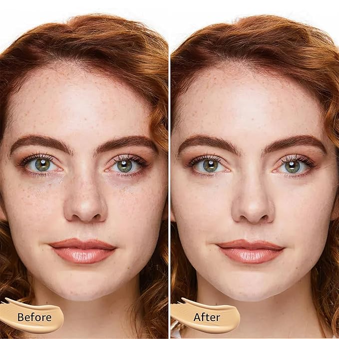 Mushroom Head Air Cushion CC Cream Foundation Full Coverage Moisturizing Oil Control Waterproof Long-Lasting Even Skin Tone Natural Cream Foundation for Mature Skin (Nude)