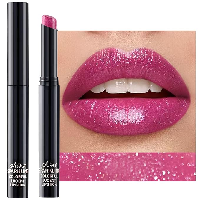 Purple Lipstick For Women Matte Nude Glitter Shimmer Metallic Highly Pigmented Moisturizing Lip stick Hypoallergenic Waterproof Long Lasting Lipsticks Quick Makeup Lightweight Portable 03#