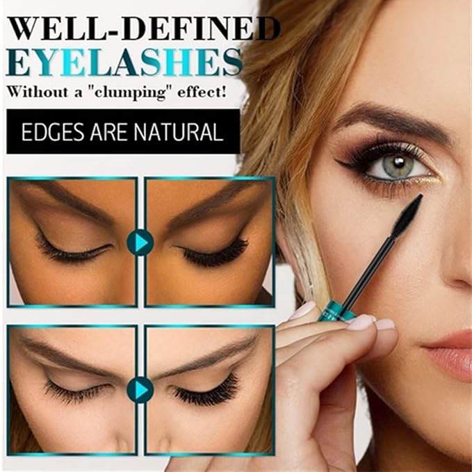4d silk fiber mascara black volume and length，mascara 5x longer thickening and no clumping，long lash and waterproof