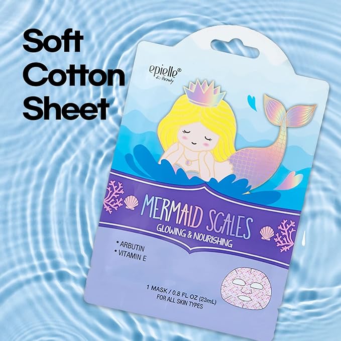 Epielle Animal Character Sheet Masks 12 Pack, Moisturizing & Rejuvenating Face Mask with Hyaluronic Acid & Vitamin E, Korean Skin Care, Girls Spa Party Favors, Sleepover, Self Care Gifts for Women