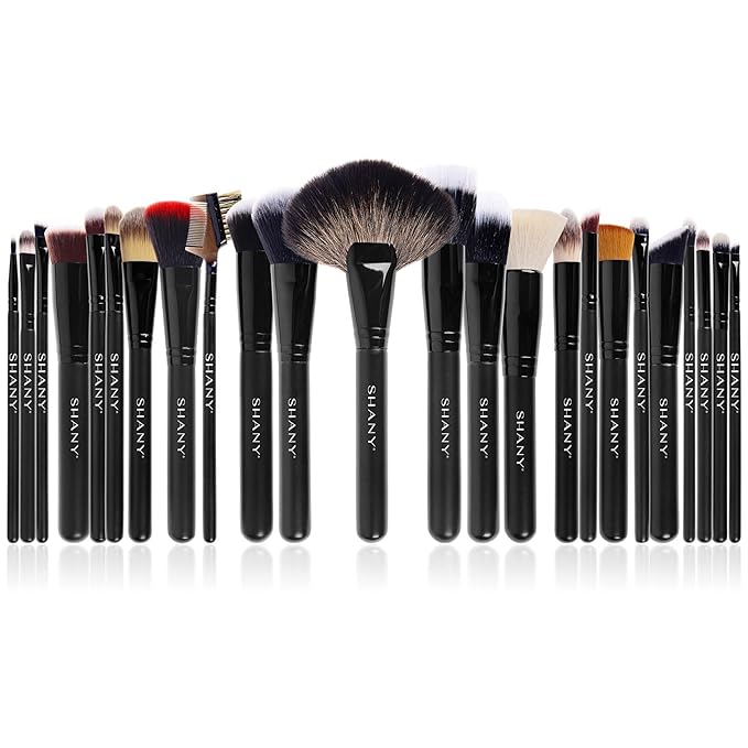 SHANY Makeup Brushes The Masterpiece Pro Signature Makeup Brush Set - Foundation Powder Concealers Eye Shadow brushes, Synthetic Bristle with Wooden handles, Premium Gift Packaging - 24pcs