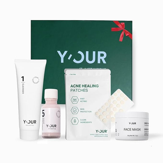 Y’OUR Acne-Care Sets: Acne Treatment Duo, 3-Step Acne Set, Purify & Treat Acne Set, Bloom & Blur Acne Set, Adult Acne Set. 4-Step Purifying Acne System. Made in USA