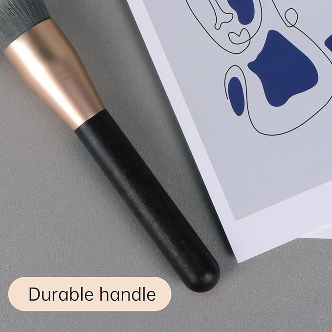 Ecofriendly Foundation Brush for Liquid Makeup Professional Angled Flat Top Kabuki Brush, Premium Quality Makeup Brush, Vegan & Cruelty-Free