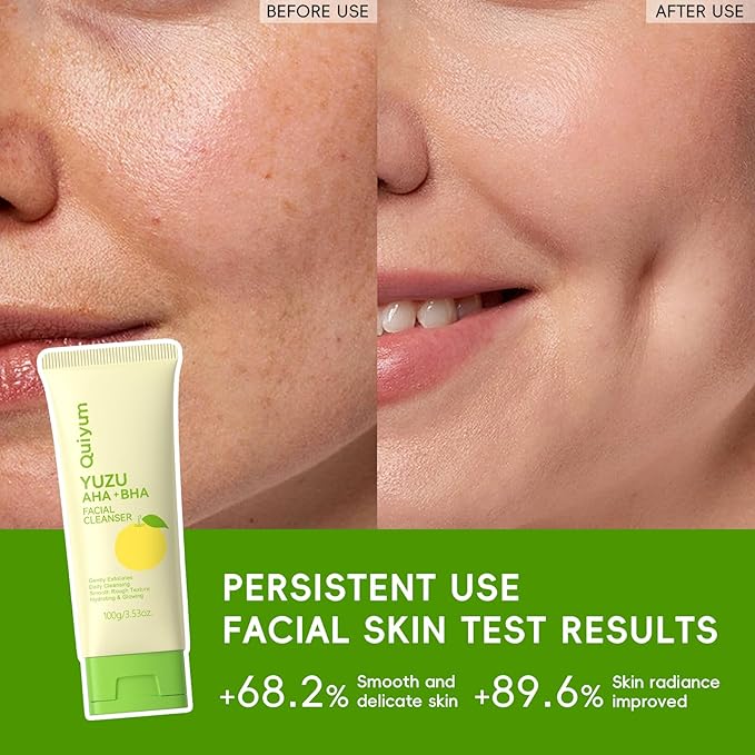 Foaming Face Wash, Citrus Junos Extracts, AHA+BHA, Lactic AcidSalicylic Acid, Sodium Hyaluronate, B5, Exfoliating, Pore Minimizer, Hydrate, Glow Up, 3.53 Oz