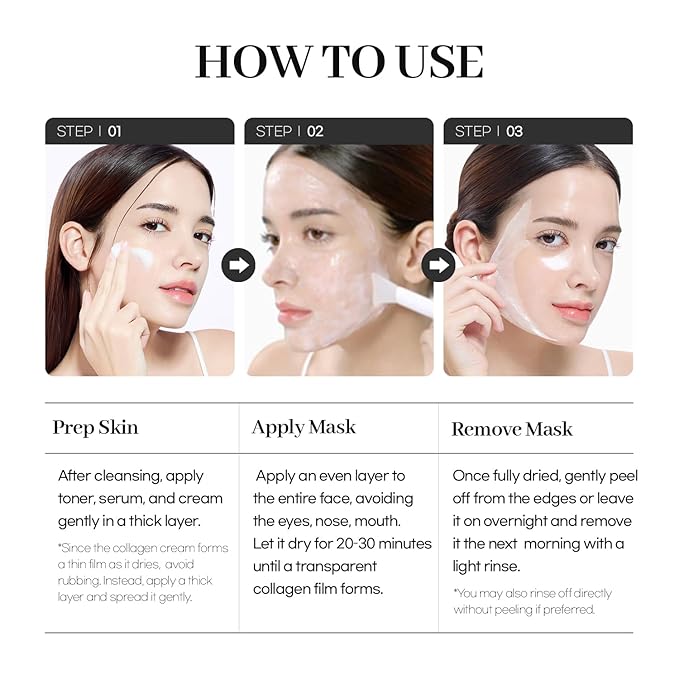 AROCELL Super Collagen Wrapping Facial Mask 50g – Korean Peel Off Face Mask Pack with Collagen Film Care | Hydrating, Firming & Elasticity Boosting Exfoliating Skincare