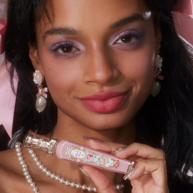 Flower Knows Strawberry Rococo Cloud Lip Cream,Velvety Matte Liquid Lipstick,Pink Lipstick,Long Lasting Lip Stain,Kiss-proof Blurred Lipstick for Girls&Women,0.12 Fl Oz(S05 Tiny Tulip)