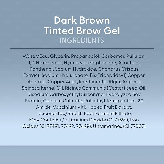 Full Brows Tinted Eyebrow Gel – Tinted Brow Gel for Fuller Eyebrows - Gentle & Safe for Sensitive Skin & Dry Eyes - Ophthalmologist Developed - Vegan, Cruelty-Free, Clean Ingredients (Dark Brown)