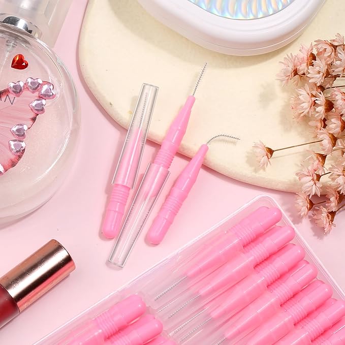 120-Piece Micro EyeBrow Lash Brush Set - Professional Beauty Spoolies with Cap for Makeup, Brow Lamination and Travel - Perfect for Makeup Artists, Beauty Lovers, and Gifting