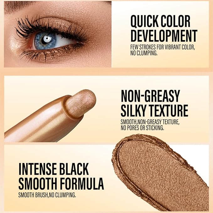 Jolilab Eyeshadow Stick Set, 8 Colors Matte Professional Bright-Colored Contouring and Highlight Eyeshadow Stick, Cream Waterproof Long Lasting High Pigmented Eye Shadow. (2, 05+07)