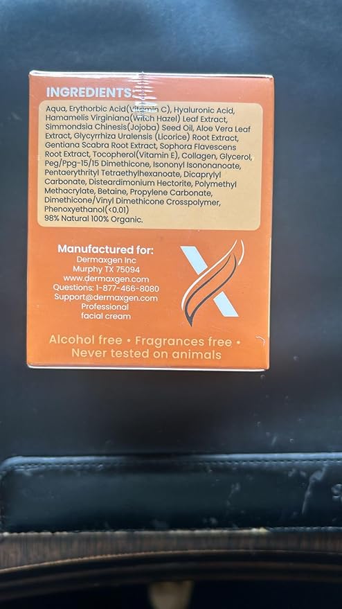 Organic Vitamin C Cream for Face - Deep Hydration Vitamin C Face Moisturizer with Hyaluronic Acid and Vitamins C & E - Anti-Aging Formula to Reduce Wrinkles and Fine Lines - 1.7 Fl Oz