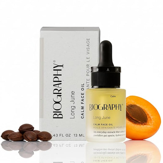 Face Oil Quieting Skincare Beauty Treatment, 13ml. Anti-Aging Vitamin E, Moisturizing Primrose, Soothing Calendula. All Skin Types. Organic Vegan Facial Oil for Women Face Skincare Moisturizer