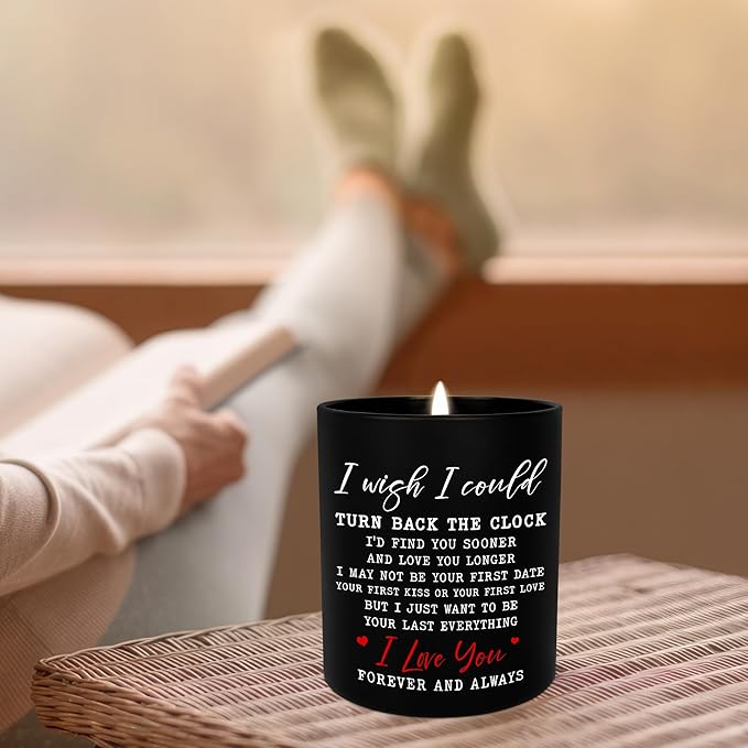TEEZWONDER Christmas Anniversary Wedding Gifts for Women Men - Long Lasting Vanilla Lavender Candle 10 oz - Birthday Romantic Gifts for Him Her Girlfriend Wife, Boyfriend Husband Birthday Gift Ideas