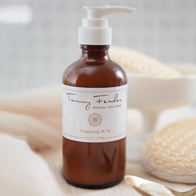 TAMMY FENDER - Cleansing Milk Natural Facial Cleanser | Natural, Organic, Cruelty Free, Non-Toxic Skincare | Lightweight, Gentle, & Rejuvenating Makeup Remover | Sensitive Skin Safe (6 oz | 178 g)