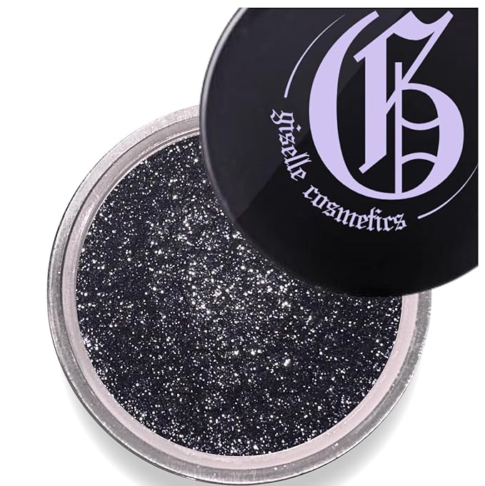 Diamond Dust Loose Powder Eyeshadow - Non Toxic, Organic Mineral Eye Shadow Palette with Shimmer, Glitter & Iridescent Shades - Moondust, Grey, Black & Light Grey Pigments