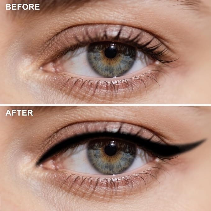 Sharpenable Gel Eyeliner Pencil, Multi-Use Longwear Eyeliner Pencil, Ultra-Smooth Tip Eye Makeup with Up to 24HR Wear, Waterproof & Smudge-Proof -Black