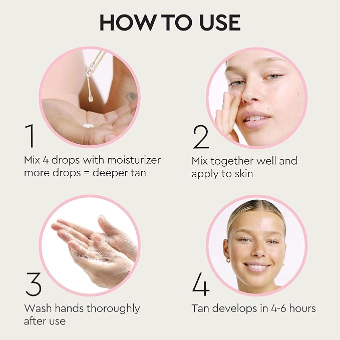 Tanologist Light Self Tan Drops, Streak-Free Body & Face Tanning Drops, No Fake Tan Smell, For Moisturizer & Lotion, Bronzing Face Tanner, Skincare Ingredients, Vegan, 1.01 fl. oz/30 ml Bottle