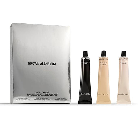 Grown Alchemist, Hand Cream Heroes, Holiday Kit (Restorative, Rich Restorative & Soothing Hand Creams, 3x65ml each)