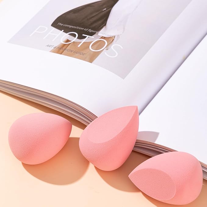 6 Pieces New Makeup Sponge Set Micro Porous Low Absorption, Latex Free, Wonder Beauty Blenders, Suitable For Powder Cream and Liquid, Super Soft Beauty Cosmetics