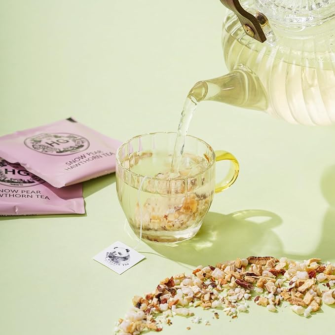 Snow Pear & Hawthorn Fruit Tea Gift Set – Caffeine-Free Herbal Infusion with Rock Sugar | 20 Sachets | Natural Immune & Digestion Support | Refreshing Daily Wellness Tea | Holiday Gift Box for Women & Parents