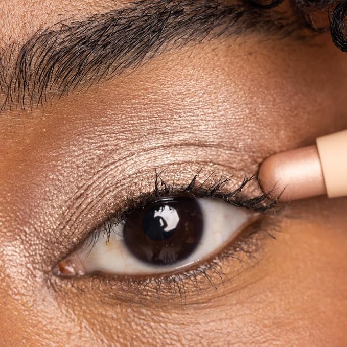 Palladio Waterproof Eyeshadow Stick with Blending Sponge, Long Lasting & Effortless Application, Smudge Free & Crease Proof Formula, Matte & Shimmer Shades, Buildable Eye Shadow (Champagne Shimmer)