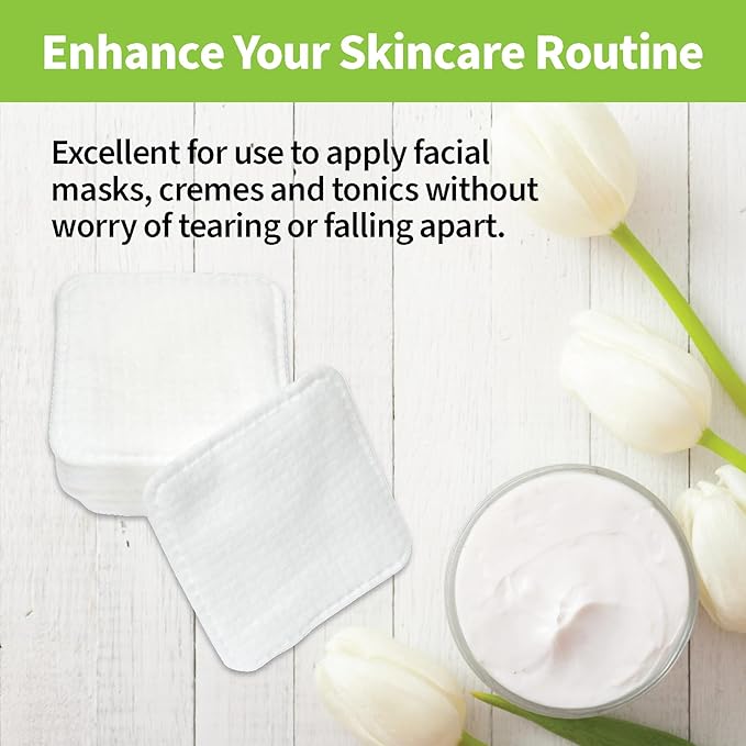 ForPro Premium Pure & Simple XL Facial Pads, Triple Layered Ultra Soft Disposable Makeup Remover Pads, 100% Vegan & Cruelty-Free, 60-Count