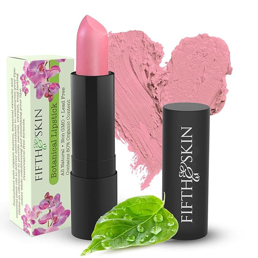 Fifth & Skin BOTANICAL Lipstick (PINK PEACH) | Made in USA | Vegan | Natural | Organic | Cruelty Free | Paraben Free | NO Lead | Moisturizing Color that's Good for your Lips!
