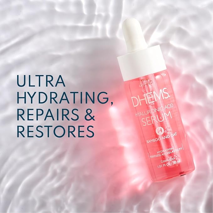 Hyaluronic Acid Serum with Bamboo & Oat for Hydrating & Anti-Aging 1.01 Ounces