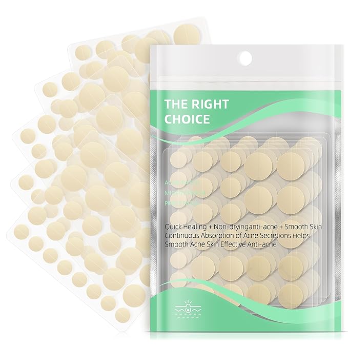 Pimple Patches for Face 5pack,Hydrocolloid Acne Pimple Patches for Covering Zits and Blemishes