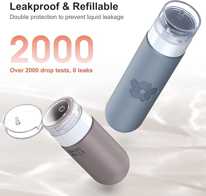 20Pack Travel Bottles for Toiletries, Silicone TSA Approved Travel Size Containers, Travel Essentials Leak Proof Refillable Liquid, Travel Shampoo and Conditioner Bottles