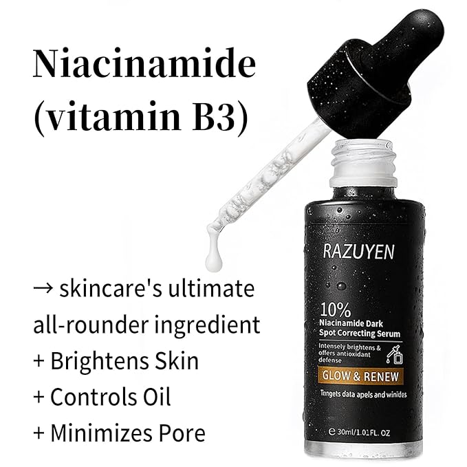 10% Niacinamide Serum, Panthenol, Arbutin Face Serum to Help Improve Uneven Skin Tone and Soothing Skin, Hydrating Serum for Radiant Skin, 30 ml