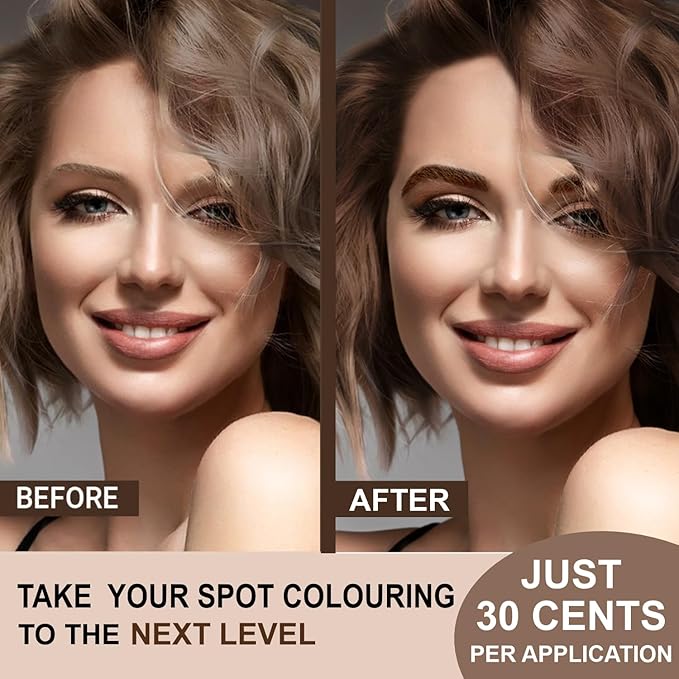 MINA iBrow Henna Hair Color Professional Tint Kit with Brush Combo Pack | Covers Gray Hair-Lasts up to 6 weeks | No Ammonia No Lead | Vegan & Cruelty Free | up to 30 Applications (Burgundy)